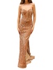 sweatheart neckline mermaid dress in gold