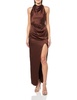 BCBGMAXAZRIA Women's Sleeveless Cowl Neck Halter Evening Maxi Dress