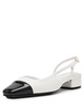 Women's Nia Block Heel Cap Toe Slingback Flats