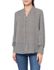 Adrianna Papell Women's Printed Button V-Neck Blouse