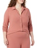 Amazon Essentials Women's Wide Rib Long Sleeve Button-up Collared Cardigan (Previously Daily Ritual)