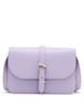 Anne Klein Womens Sculpted Buckle Flap Crossbody, Gentle Lavender
