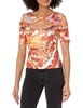 GUESS Women's 1/2 Sleeve Cassia Twist Yoke Top