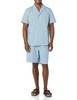 Amazon Essentials Men's Lightweight Woven Short Pajama Set with Notch Collar and Button Loungewear