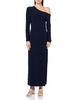 Norma Kamali Women's Long Sleeve Drop Shoulder Side Slit Gown