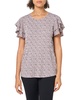 Adrianna Papell Women's Pleated Knit Double Sleeve Top