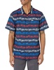 Columbia Men's Super Slack Tide Camp Shirt, Collegiate Navy Fish Flag Stripe, Large Tall