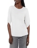 NIC+ZOE Women's Elbow Knot Sleeve Boat Neck Tee