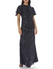 Shoshanna Women's Midnight Diamond Lurex Chiffon Prisma Dress