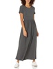 Amazon Essentials Women's Short-Sleeve Waisted Maxi Dress (Available in Plus Size)