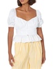 GUESS Women's Short Sleeve Meri Poplin Top
