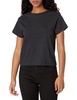 Vince Women's Neppy Stripe Short Sleeve Shrunken Crew