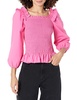 The Drop Women's Marisol Long-Sleeve Ruffle Smocked Top