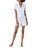 Amazon Essentials Women's Cotton Modal Piped Notch Collar Pajama Set
