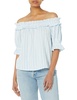 Tommy Hilfiger Women's Stripes Ruffles Off the Shoulder Casual