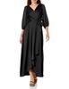 DKNY womens 3/4th Sleeve Faux Wrap Dress