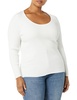 Amazon Essentials Women's Long-Sleeve Sweater Fine Gauge Stretch Scoop Neck, Available in Plus Sizes