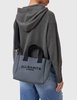 AllSaints Izzy mini tote bag in gray