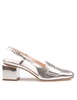 Agl Leather Moccasin With Metallic Effect