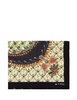 Floral-printed Fringed-hem Scarf