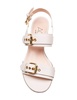 Lala Straps Leather Sandal Chalk Color