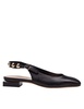 Sling-back Angie L Spike In Black Leather With Studs