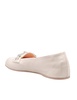 Moccasin Hoola Hoop Ribbon In Soft Leather Chalk Color