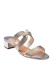 Mule Esencia 35 In Laminated Leather Color Light Gold/silver