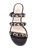 Mule Lala Spike In Black Leather With Applied Studs
