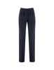 Navy Blue Trousers In Fresh Wool