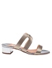 Mule Esencia 35 In Laminated Leather Color Light Gold/silver