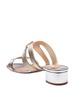 Mule Esencia 35 In Laminated Leather Color Light Gold/silver