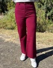 free falling stretch wide leg jean in wine