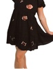 mini dress with sequin footballs in black