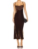 carla midi dress in brown