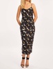 carolta precious metal geo sequin dress