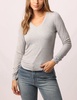 sophie long sleeve tee in heather grey