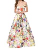 a-line sweetheart casual dress in print