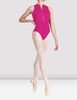 mirella miami zip front leotard in electric pink