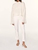 chloe crop jeans in white sands