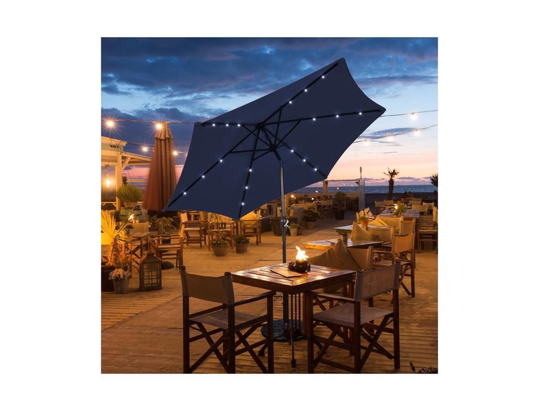 10 Feet Outdoor Patio umbrella with Bright Solar LED Lights