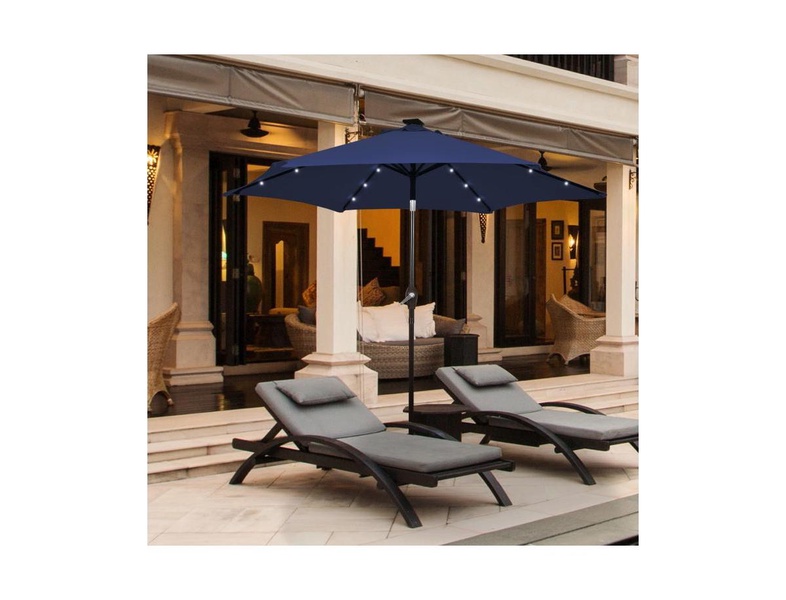10 Feet Outdoor Patio umbrella with Bright Solar LED Lights