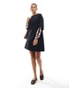 ASOS DESIGN 2 in 1 T-shirt mini dress with cow print sleeves