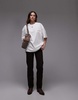 AllSaints Underground oversized t-shirt in white snake