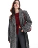 French Connection herringbone coat in black and white