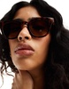 AIRE X ASOS dorado square sunglasses in dark tort