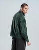 ASOS DESIGN boxy oversized shirt with chest embroidery in green