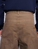 ASOS DESIGN canvas barrel fit pants with ADS logo in brown