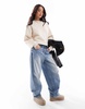 Miss Selfridge contrast bow back detail sweatshirt