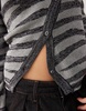 COLLUSION zebra cardigan in black